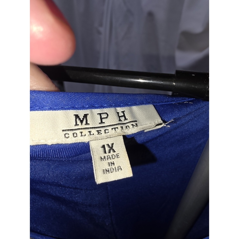 Mph Collection Kaftanmidi Lined. Blue And White Paisley.. Size XL - Picture 3 of 4